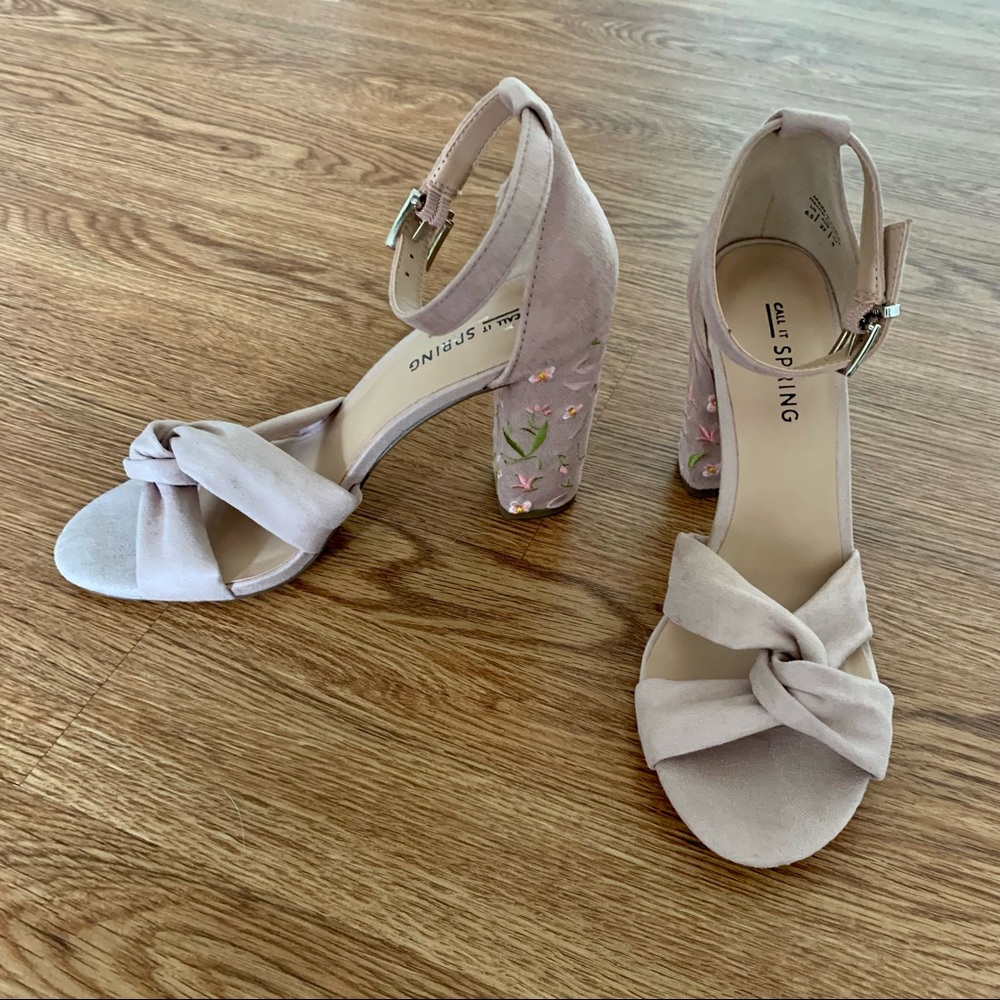 Light Pink block heels